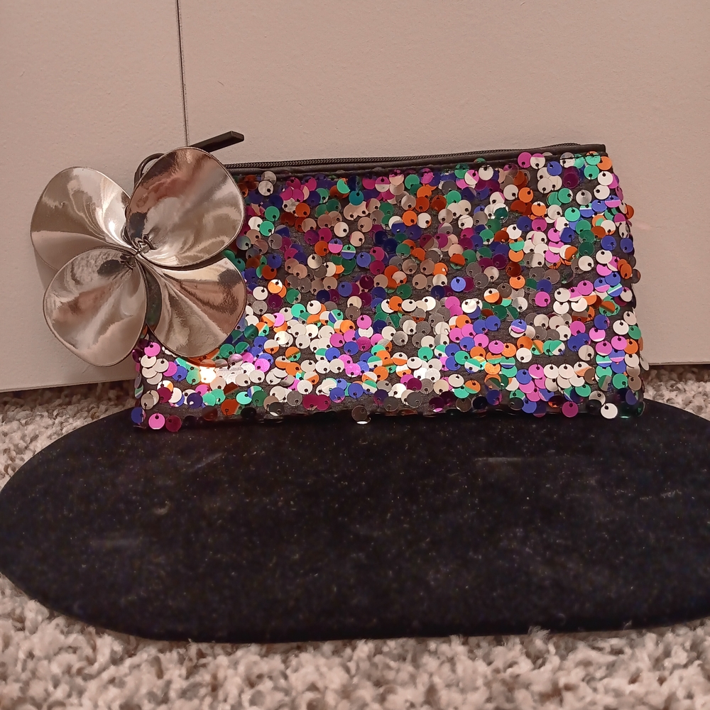 Victoria's Secret Multicolor Sequin MAKEUP BAG